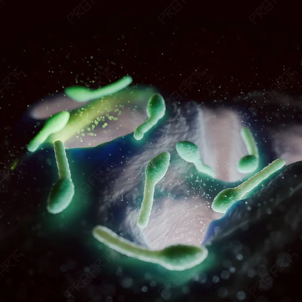 Clostridium Tetani Bacteria — 8K 3D Illustration