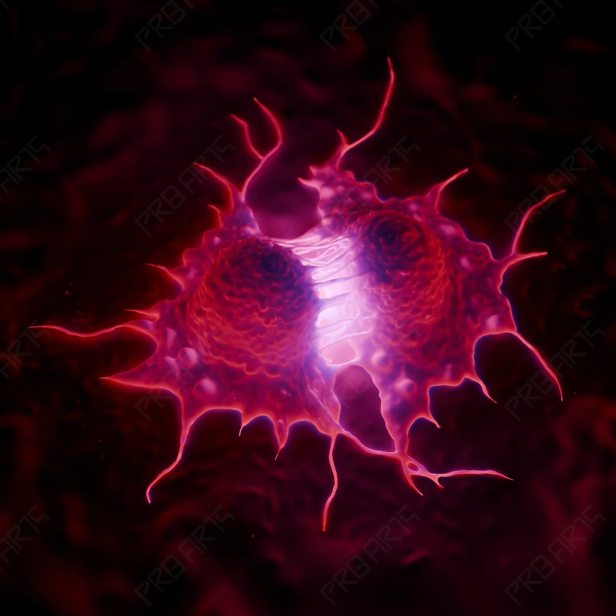 Melanoma Cell Separation Bridge — 8K Medical Illustration