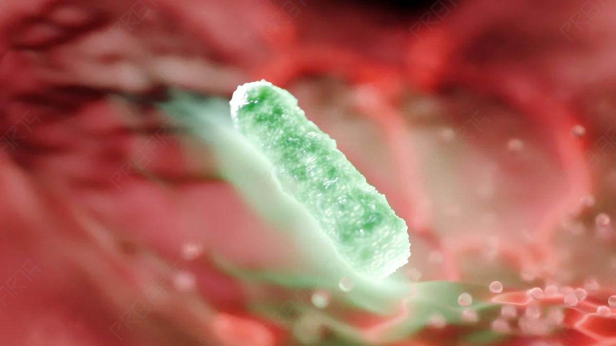 Close-Up of Bacterium on Tissue — 8K Medical Illustration