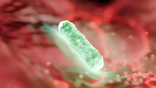 Close-Up of Bacterium on Tissue — 8K Medical Illustration