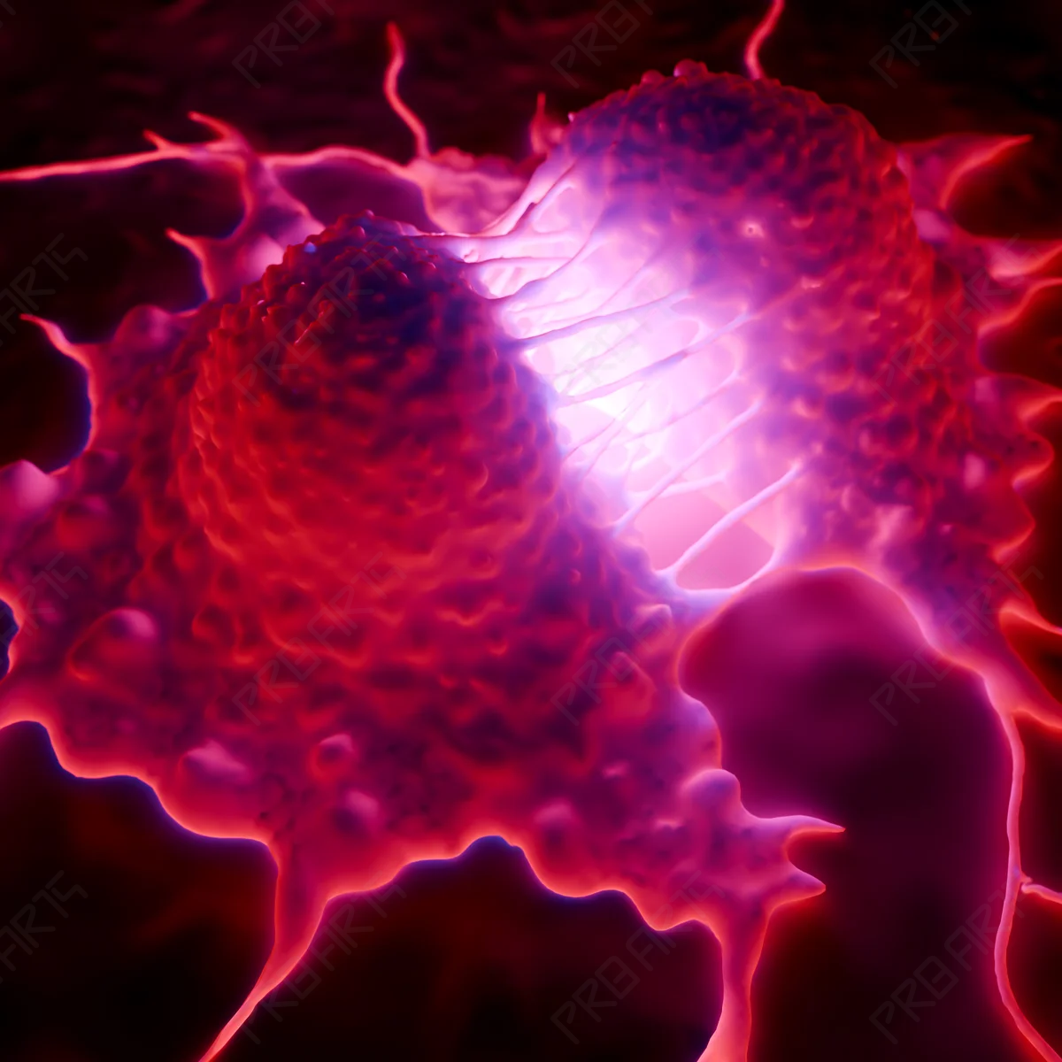 Formation of Two Daughter Cancer Cells — 8K Medical Illustration