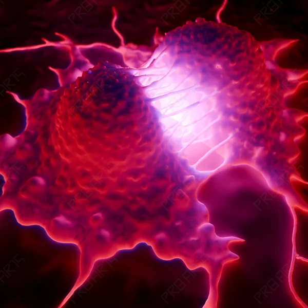 Formation of Two Daughter Cancer Cells — 8K Medical Illustration