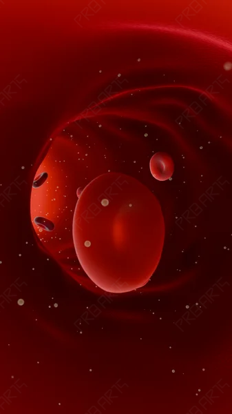 4K Macro Blood Flow Video: Human Cardiovascular System Visualization