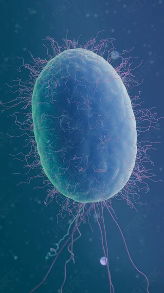 Escherichia coli (E. coli) Cellular Motility - 4K Vertical Scientifically Informed Medical Stock Footage