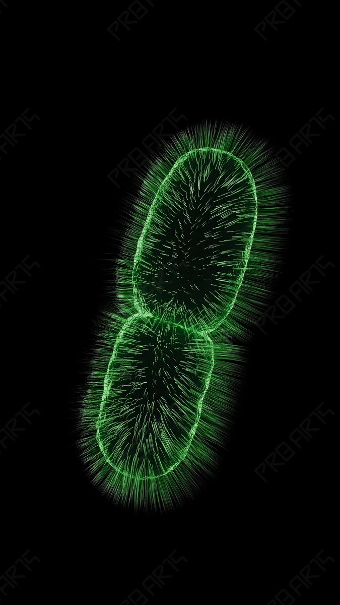 Dividing E. Coli (Turntable) — 4K Vertical Animation - Scientifically Informed Conceptualization