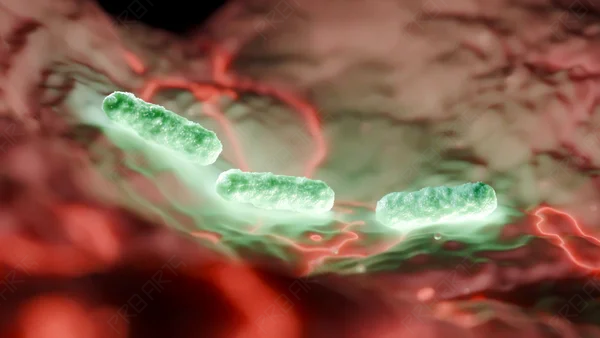 Trio of Bacteria in Motion — 4K Animation