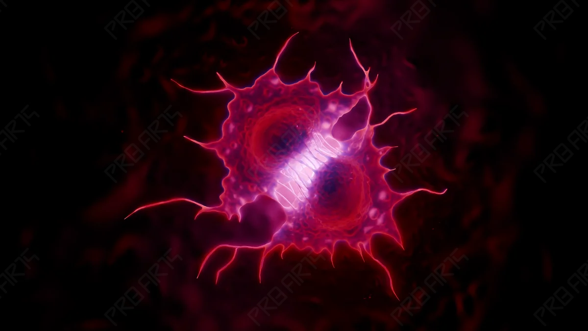 Melanoma Cancer Cell Division — 4K Medical Animation - Scientifically Informed Conceptualization