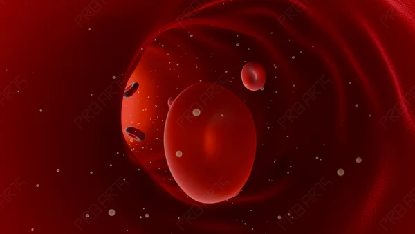 Cinematic Widescreen Blood Flow: 4K Erythrocyte & Vein Visualization