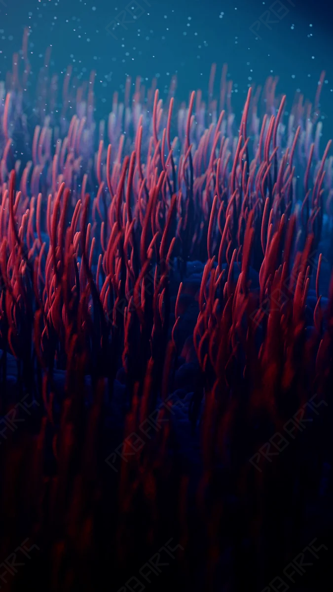 Vertical 4K Medical Animation: Microscopic Fallopian Tube Cilia Dynamics - Scientifically Informed Conceptualization