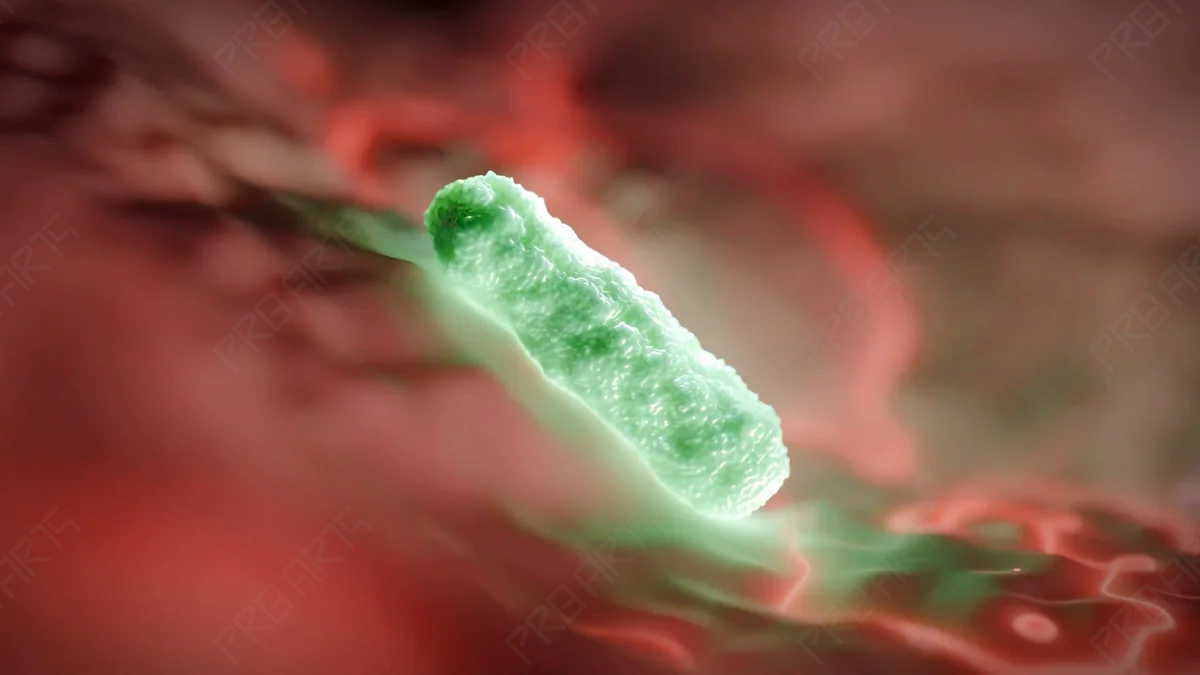 Single Bacterium on Tissue — 4K Animation - Scientifically Informed Conceptualization